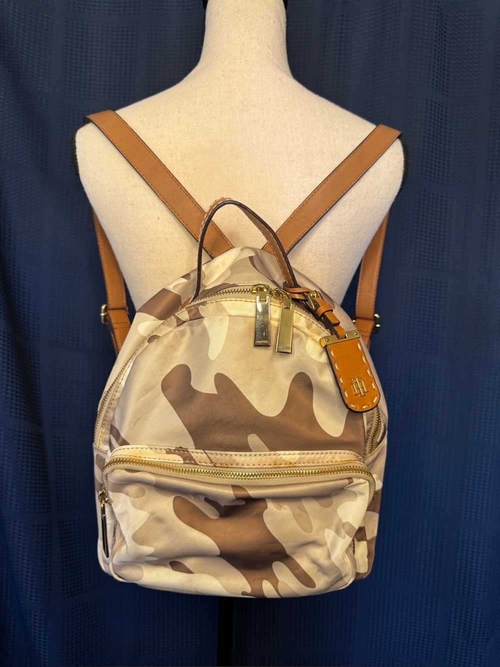 Tommy Hilfiger- Tan Camo- small Backpack